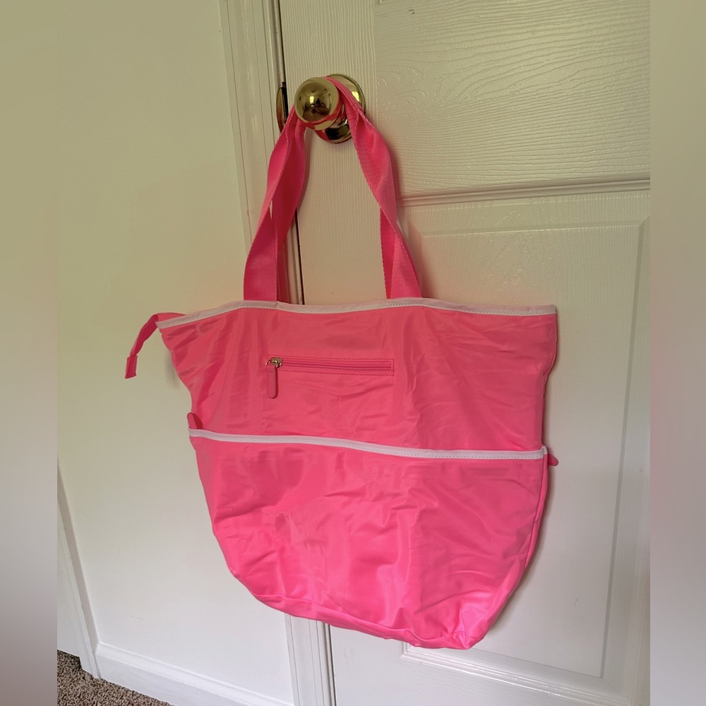 Stoney Clover Bright Pink Nylon Tote Bag Foldable LIKE NEW
